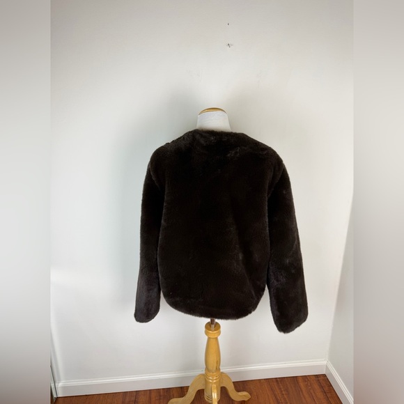 Lovers + Friends Rhoda Faux Fur Jacket in Brown Size M - Picture 5 of 7